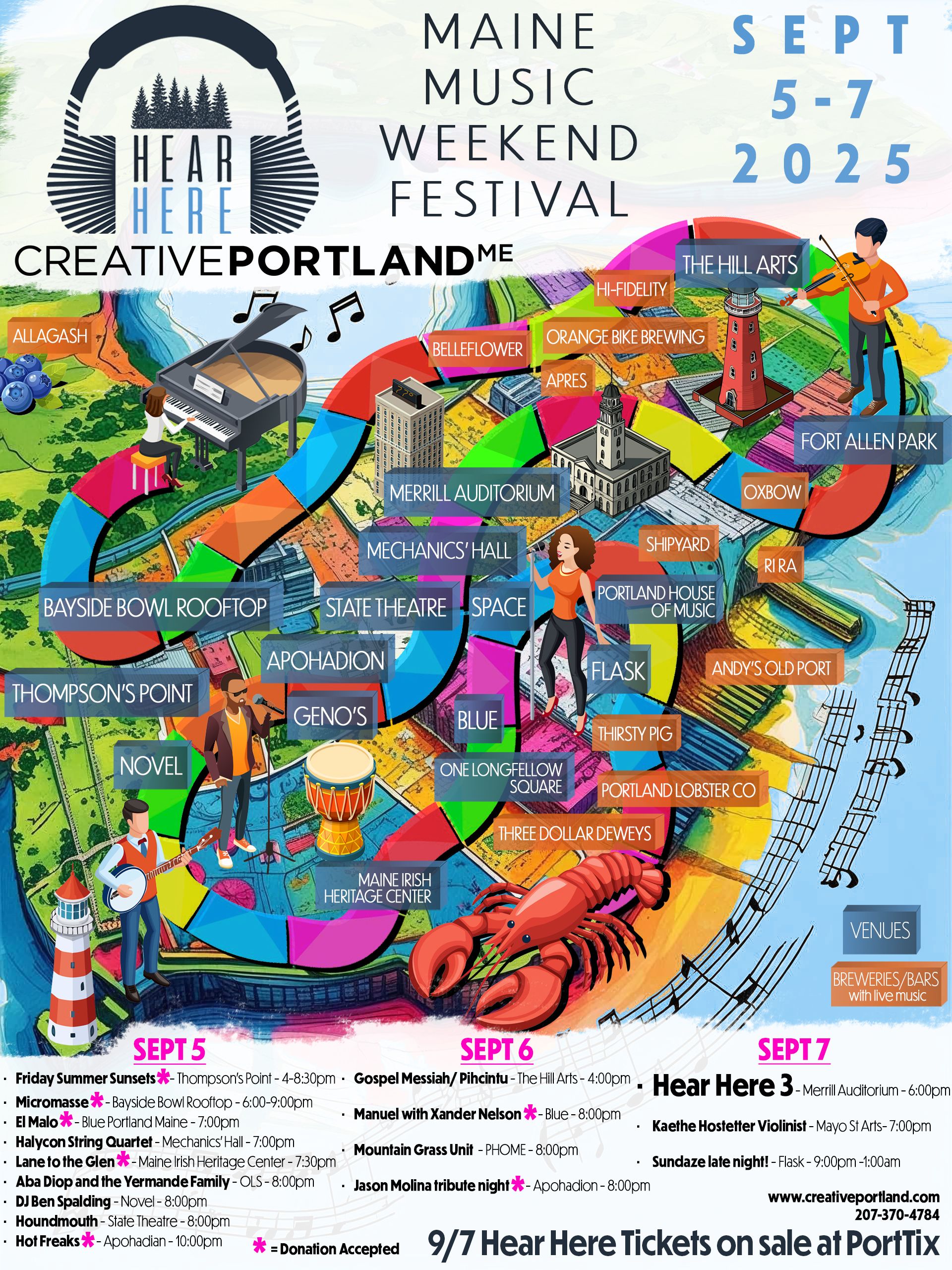 Creative Portland - Maine Music Weekend Festival: September 5-7, 2025